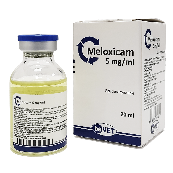Meloxicam 5mg/ml Inyectable 20 ml.