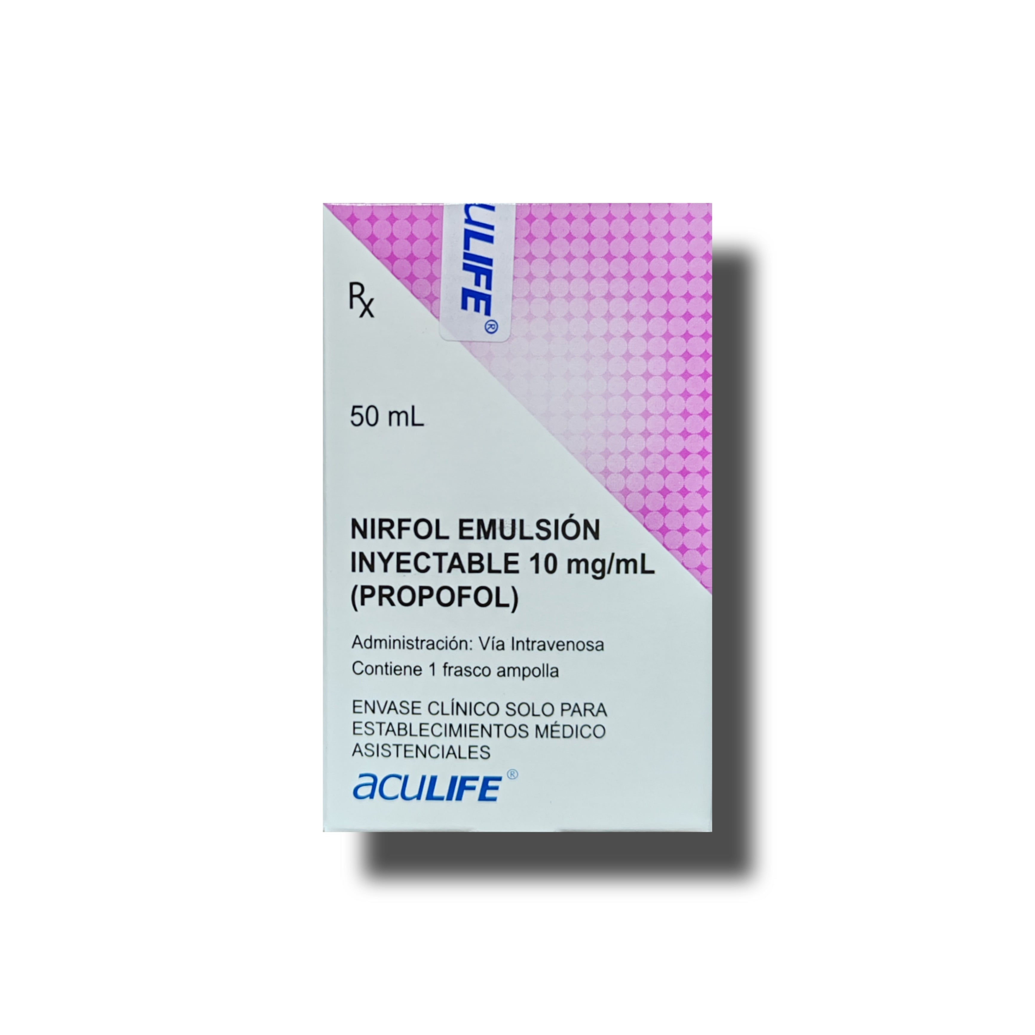 Propofol 1% inyectable 50 ml.