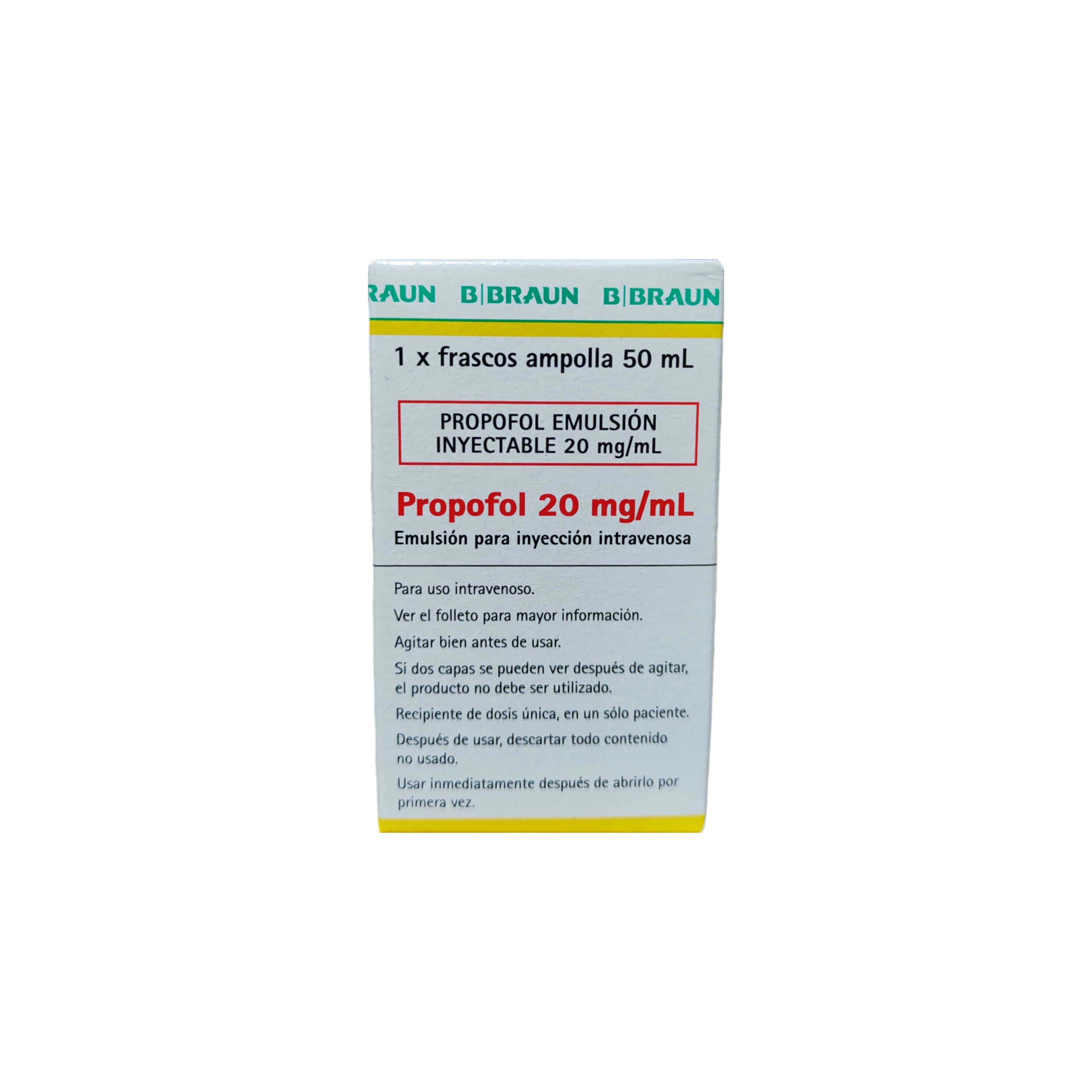 Propofol 2% Inyectable 50 ml.