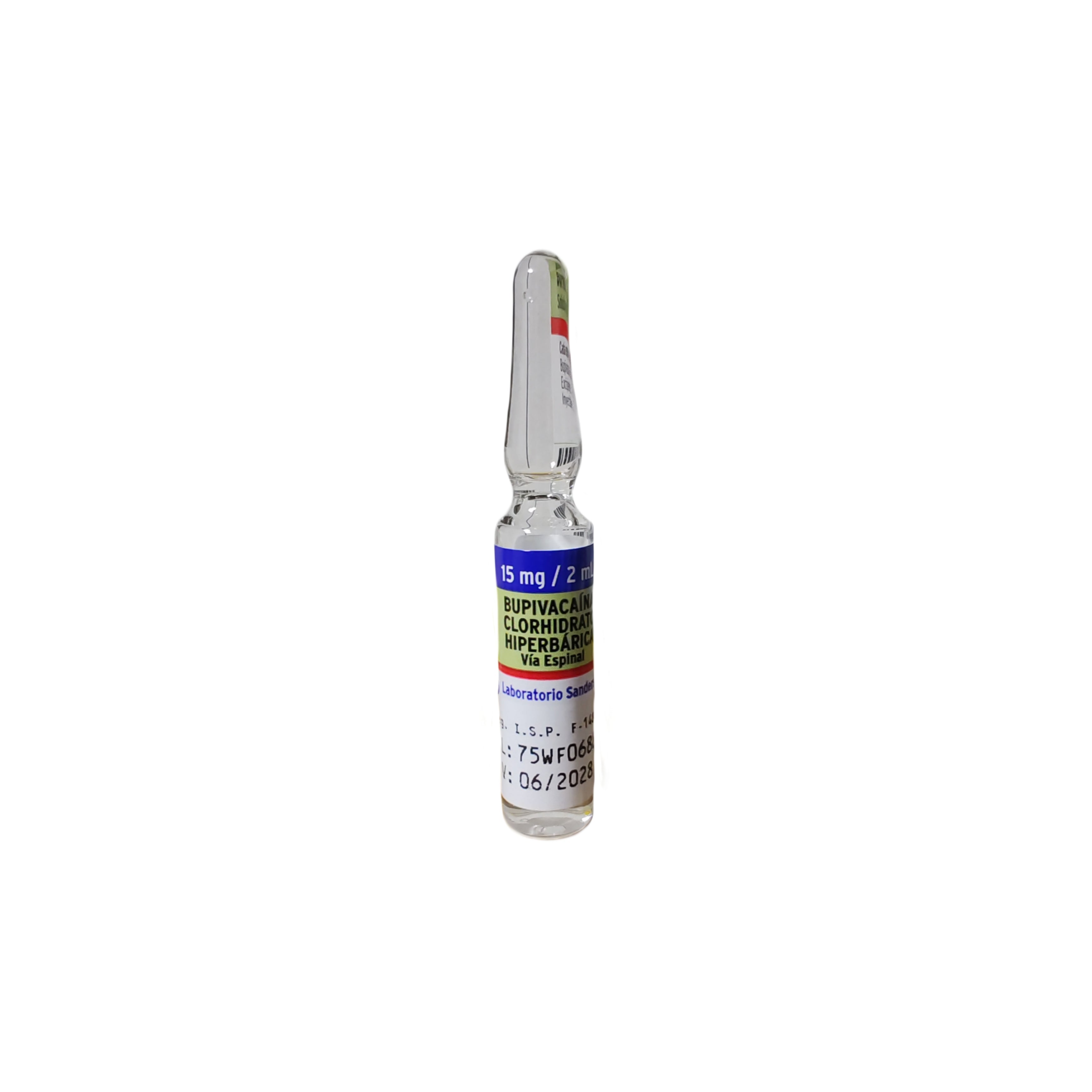 Bupivacaina 0,75% 2 ml.
