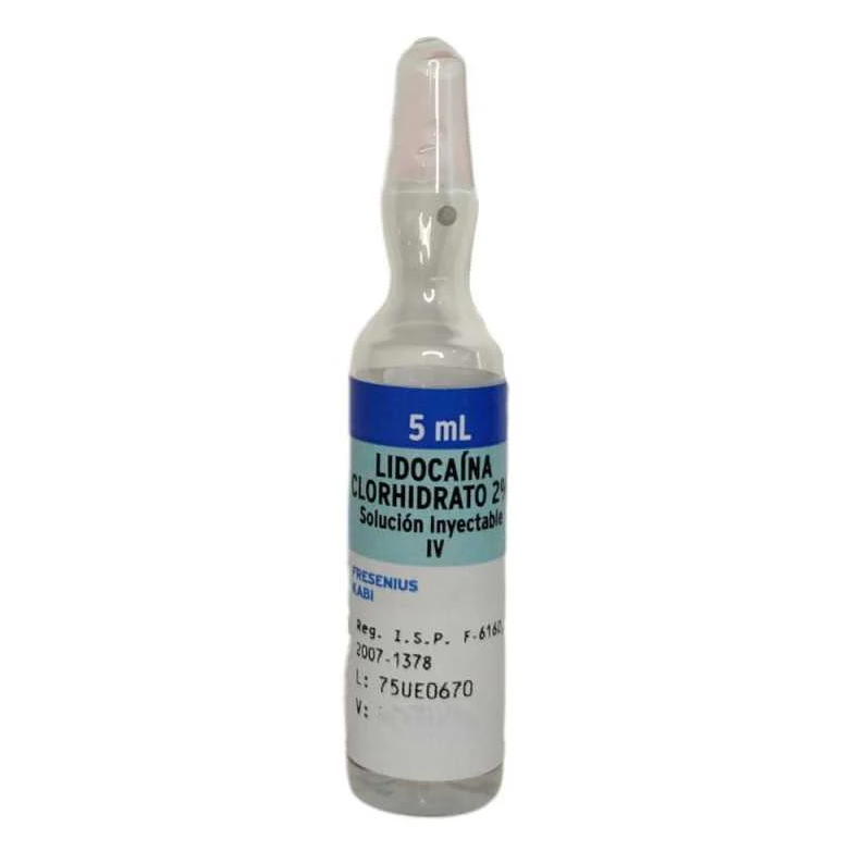 Lidocaina Ampolla 2% 5 ml.