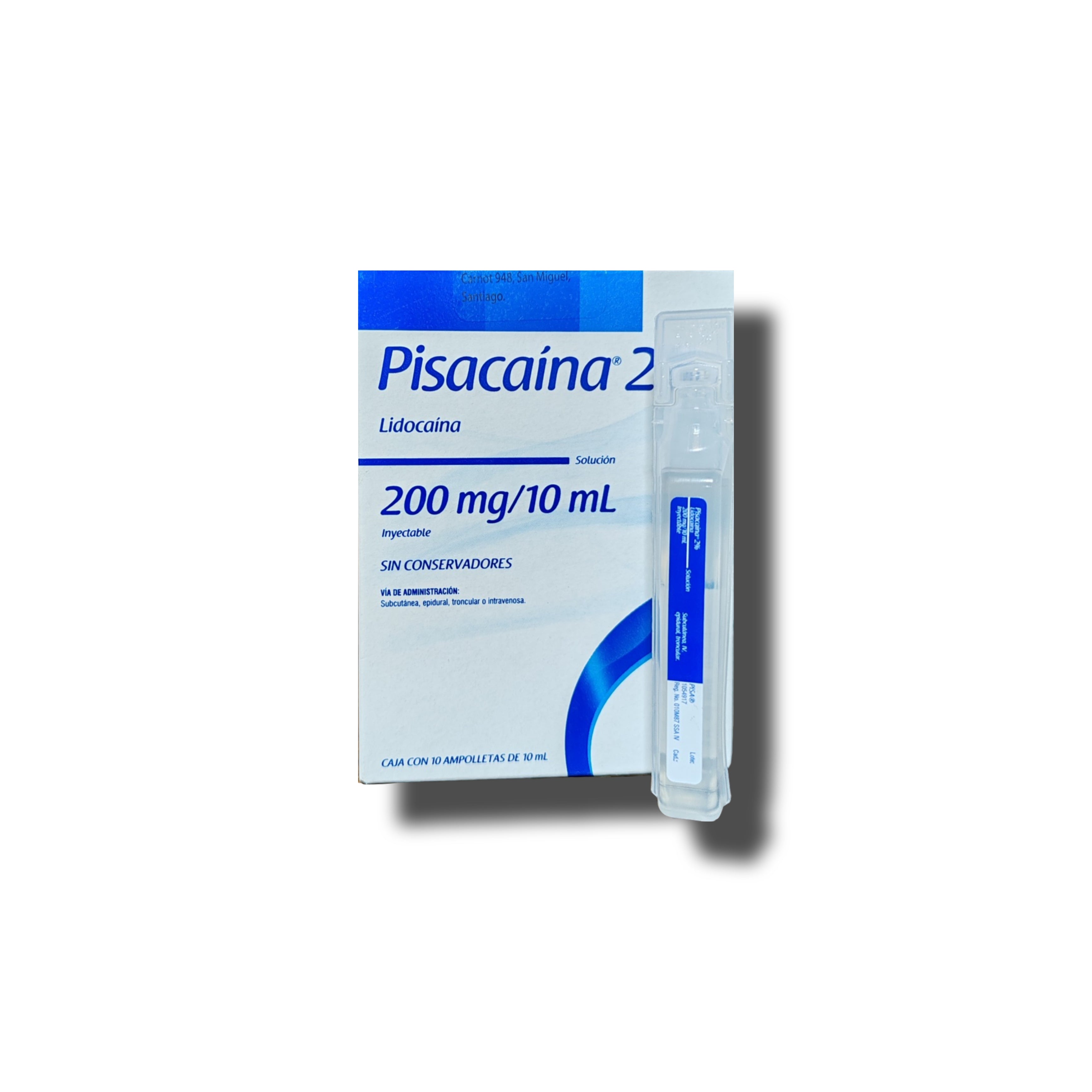 Lidocaina Ampolla 10 ml. Al 2%