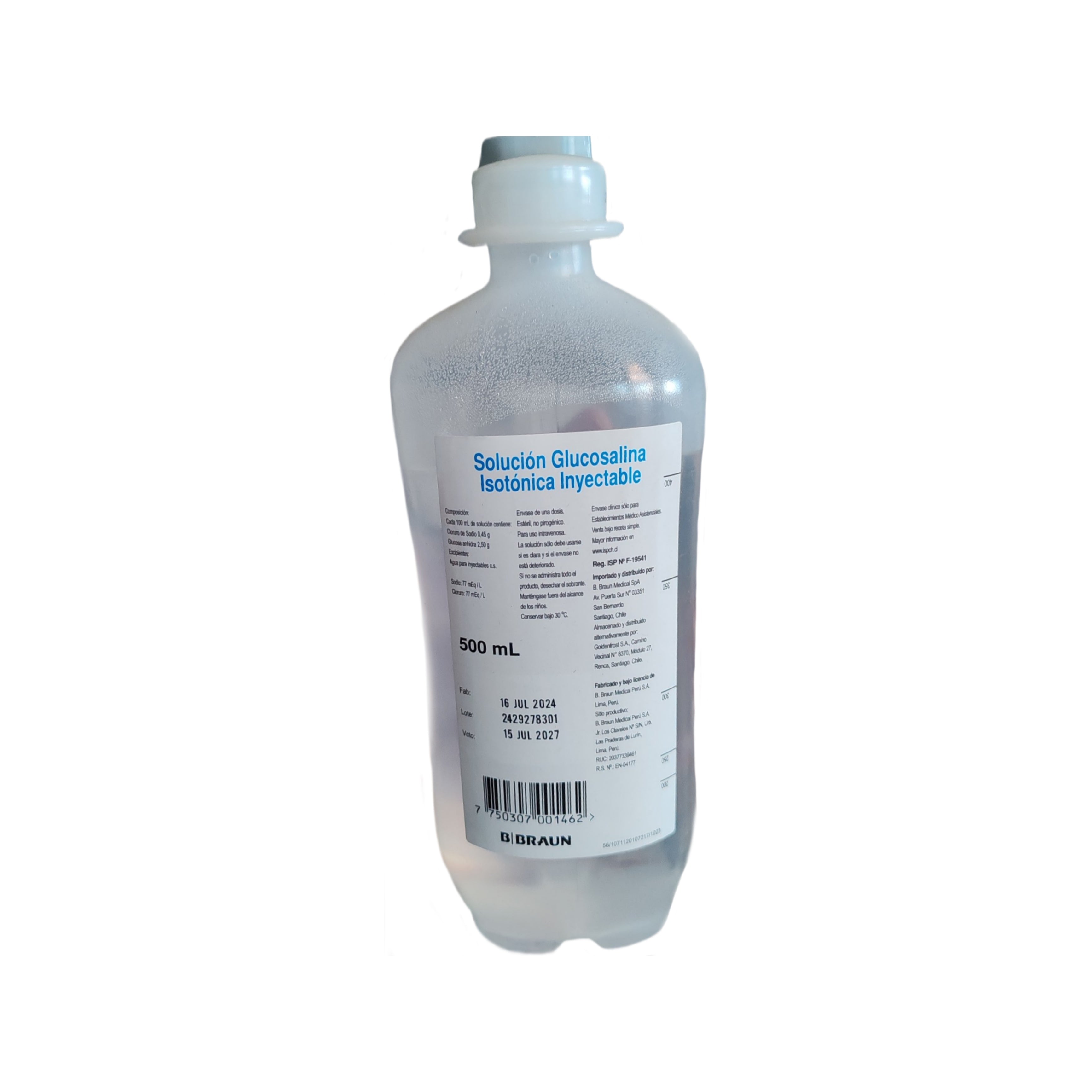 Glucosalino Isotonico 500 ml.