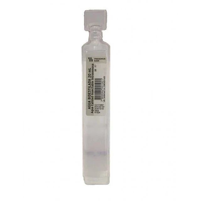 Agua para inyectables 20ml