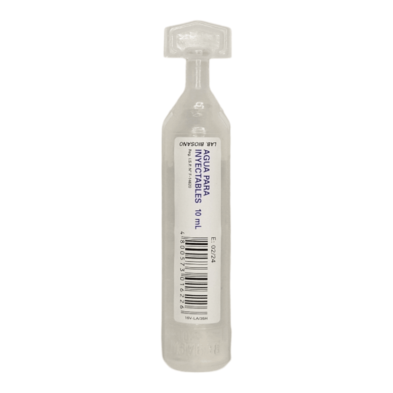 Agua para inyectables 10ml