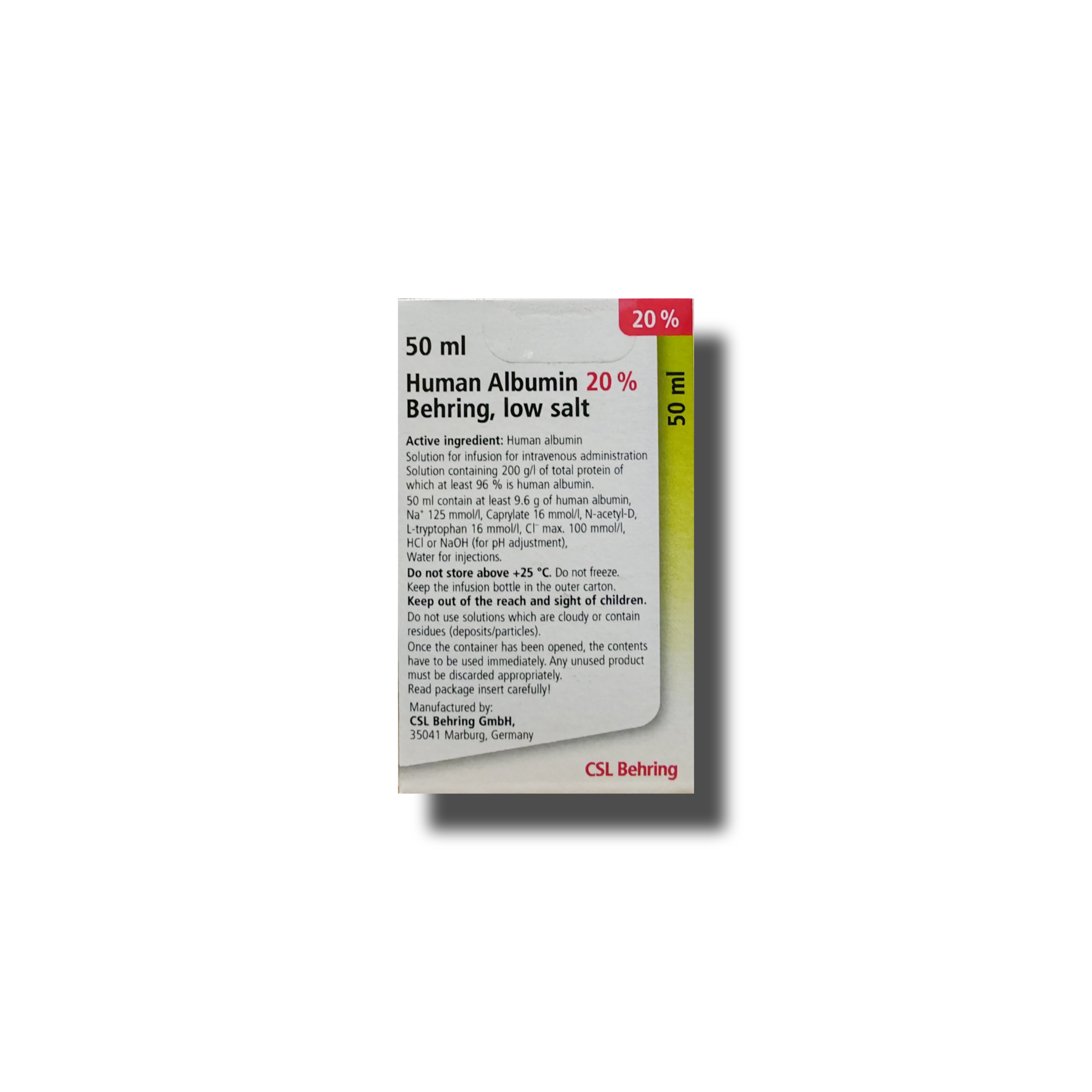 Albumina Humana 20% 50 ml.